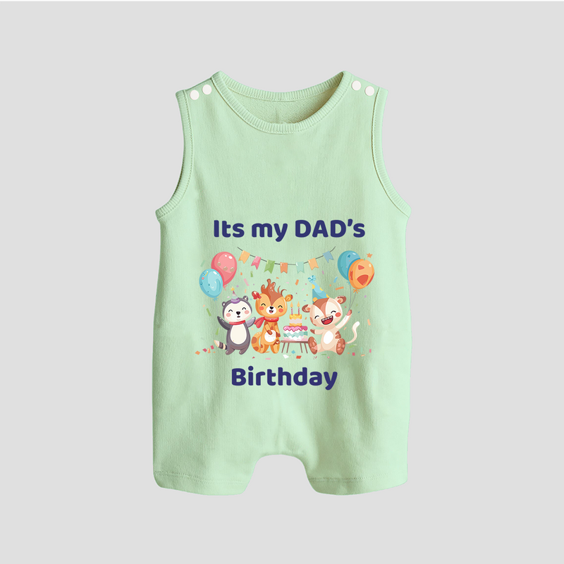 Celebrate Daddy's Day with Baby Romper/Sleeveless Romper | Soft Cotton Comfort - MINT GREEN - 0 - 5 Months Old (Chest 18")