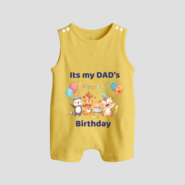 "DaddyÕs Birthday Surprise - Baby Romper Suit Full Of Love And Joy!" - PASTEL YELLOW - 0 - 5 Months Old (Chest 18")