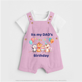 Celebrate Daddy's Day with Baby Dungaree Set | Soft Cotton Comfort - BABY PINK - 0 - 5 Months Old (Chest 18")