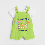 Celebrate Daddy's Day with Baby Dungaree Set | Soft Cotton Comfort - GREEN - 0 - 5 Months Old (Chest 18")