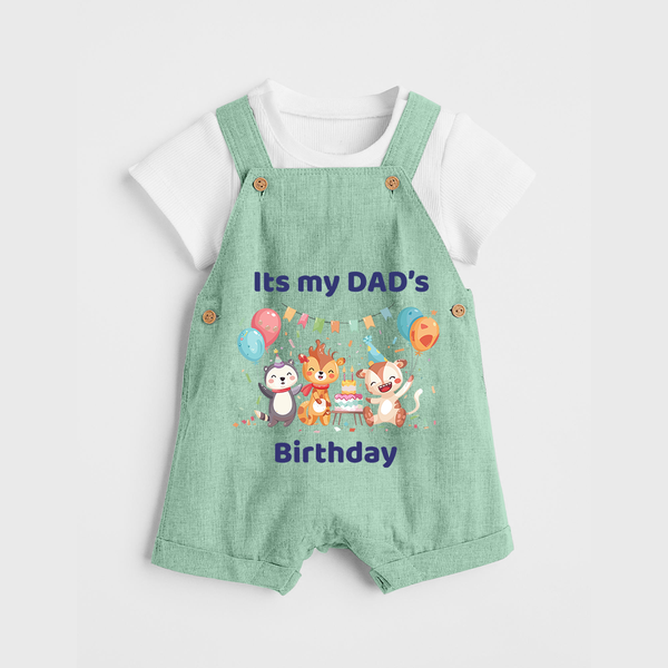 Celebrate Daddy's Day with Baby Dungaree Set | Soft Cotton Comfort - MINT GREEN - 0 - 5 Months Old (Chest 18")