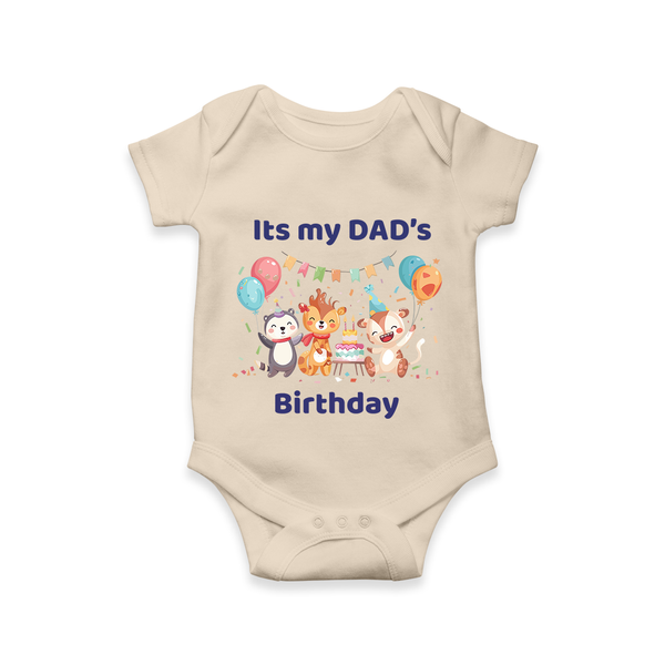 Celebrate Daddy's Day with Baby Romper/Onesie | Soft Cotton Comfort - IVORY - 0 - 3 Months Old (Chest 16")