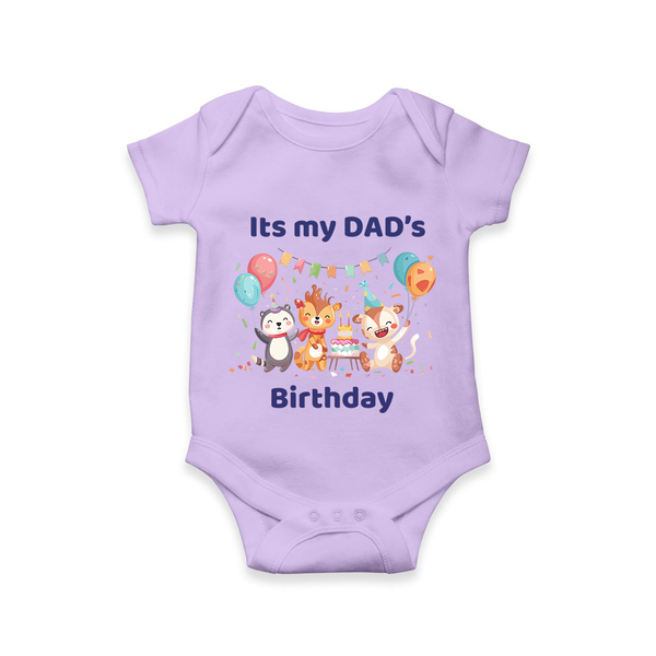 Celebrate DaddyÕs Day with Baby Romper/Onesie | Soft Cotton Comfort - LILAC - 0 - 3 Months Old (Chest 16")