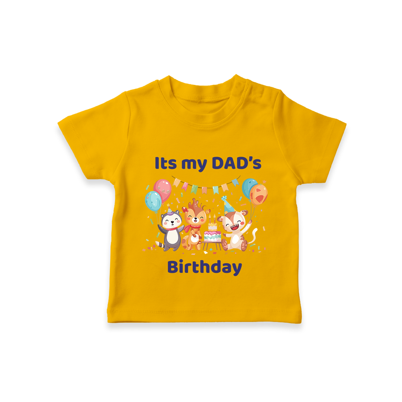 "DaddyÕs Birthday Surprise - Kids T-Shirt Full Of Love And Joy!" - CHROME YELLOW - 0-5 Months Old (Chest 17")