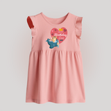 "Happy Birthday Dad - Baby Frock That Makes Celebrations Unforgettable" - BABY PINK - 0 - 3 Months Old (Chest 17")