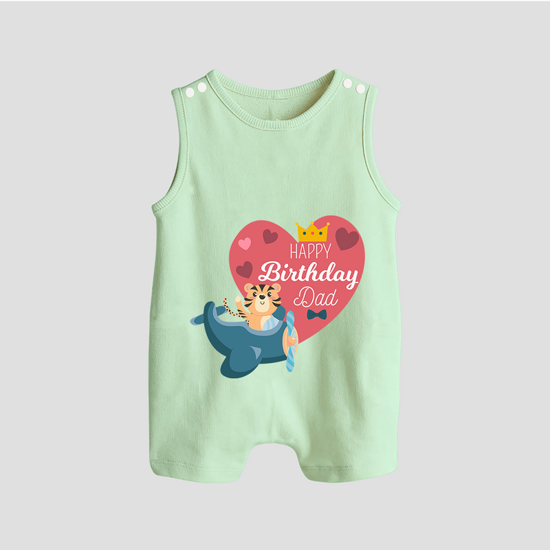 Cute Baby Romper Suit/Sleeveless Romper Outfit for Dad's Birthday | Soft & Breathable - MINT GREEN - 0 - 5 Months Old (Chest 18")
