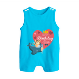 Cute Baby Romper Suit/Sleeveless Romper Outfit for Dad's Birthday | Soft & Breathable - SKY BLUE - 0 - 5 Months Old (Chest 18")