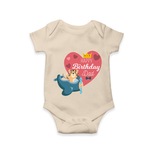 Cute Baby Bodysuit/Onesie Outfit for DadÕs Birthday |  Soft & Breathable - IVORY - 0 - 3 Months Old (Chest 16")