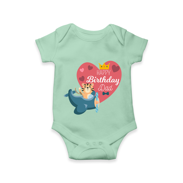Cute Baby Bodysuit/Onesie Outfit for Dad's Birthday | Soft & Breathable - MINT GREEN - 0 - 3 Months Old (Chest 16")
