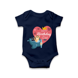 Cute Baby Bodysuit/Onesie Outfit for Dad's Birthday | Soft & Breathable - NAVY BLUE - 0 - 3 Months Old (Chest 16")
