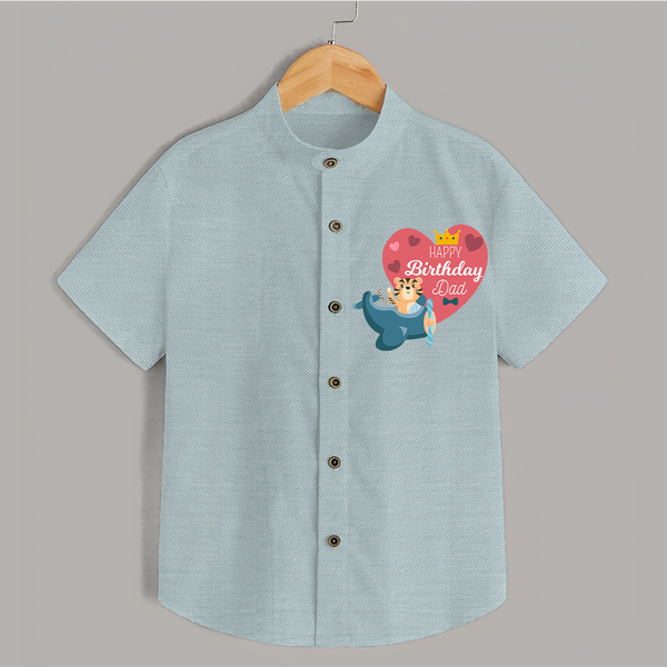 Cute Baby Shirt Outfit for Dad's Birthday | Soft & Breathable - ARCTIC BLUE - 0 - 6 Months Old (Chest 23")