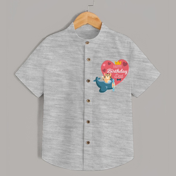 Cute Baby Shirt Outfit for Dad's Birthday | Soft & Breathable - GREY - 0 - 6 Months Old (Chest 23")