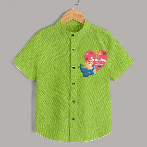 Cute Baby Shirt Outfit for Dad's Birthday | Soft & Breathable - LIME GREEN - 0 - 6 Months Old (Chest 23")