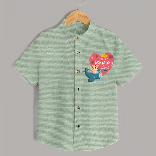 Cute Baby Shirt Outfit for Dad's Birthday | Soft & Breathable - MINT GREEN - 0 - 6 Months Old (Chest 23")