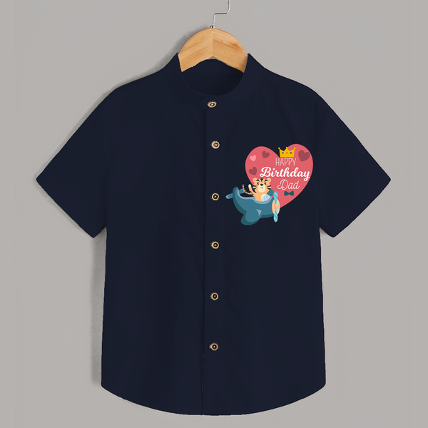 Cute Baby Shirt Outfit for Dad's Birthday | Soft & Breathable - NAVY BLUE - 0 - 6 Months Old (Chest 23")