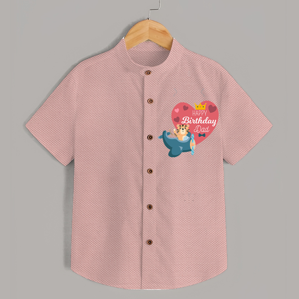 Cute Baby Shirt Outfit for Dad's Birthday | Soft & Breathable - PEACH - 0 - 6 Months Old (Chest 23")
