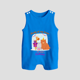 Party Of My House - Its Dad's Birthday Imprinted Baby Romper Suit - ROYAL BLUE - 0 - 5 Months Old (Chest 18")