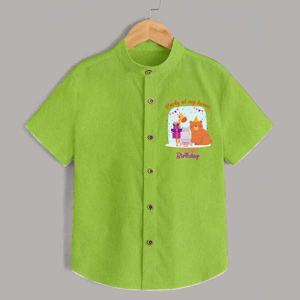 Daddy Birthday Shirt for Babies | Soft & Breathable Cotton Shirt - LIME GREEN - 0 - 6 Months Old (Chest 23")