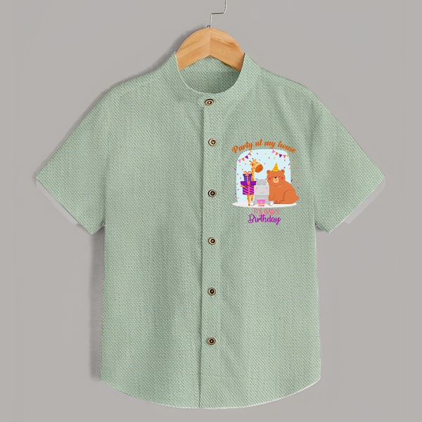 Daddy Birthday Shirt for Babies | Soft & Breathable Cotton Shirt - MINT GREEN - 0 - 6 Months Old (Chest 23")