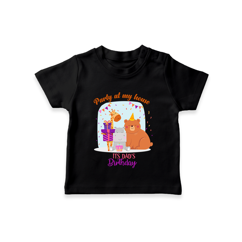 Daddy Birthday T-Shirt for Babies | Soft & Breathable Cotton T-Shirt - BLACK - 0-5 Months Old (Chest 17")