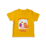 Daddy Birthday T-Shirt for Babies | Soft & Breathable Cotton T-Shirt - CHROME YELLOW - 0-5 Months Old (Chest 17")