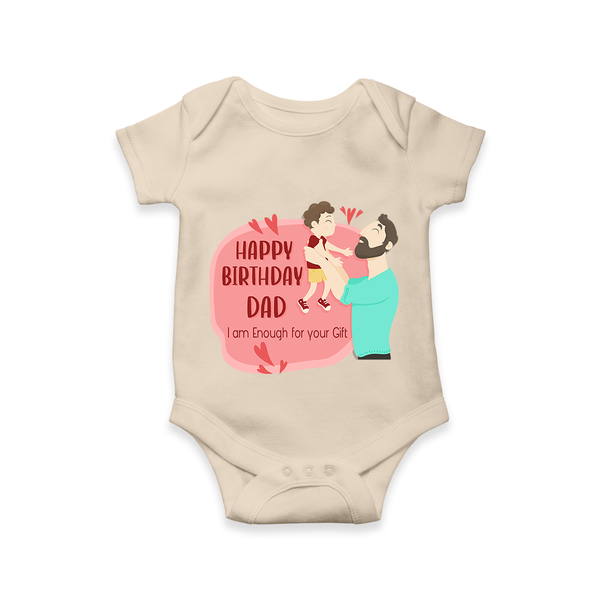 Special Baby Gift for DadÕs Birthday | Personalized Infant Romper/Onesie - IVORY - 0 - 3 Months Old (Chest 16")