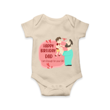 Special Baby Gift for Dad's Birthday | Personalized Infant Romper/Onesie - IVORY - 0 - 3 Months Old (Chest 16")