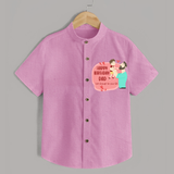 Special Baby Gift for Dad's Birthday | Personalized Infant Shirt - BABY PINK - 0 - 6 Months Old (Chest 23")