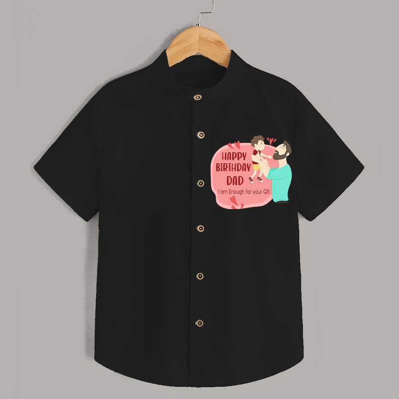 Special Baby Gift for Dad's Birthday | Personalized Infant Shirt - BLACK - 0 - 6 Months Old (Chest 23")