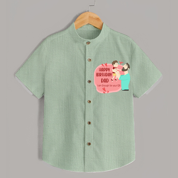 Special Baby Gift for Dad's Birthday | Personalized Infant Shirt - MINT GREEN - 0 - 6 Months Old (Chest 23")