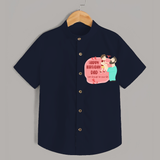 Special Baby Gift for Dad's Birthday | Personalized Infant Shirt - NAVY BLUE - 0 - 6 Months Old (Chest 23")