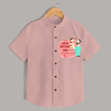 "Adorable Shirt - Celebrate DadÕs Birthday With Love" - PEACH - 0 - 6 Months Old (Chest 23")