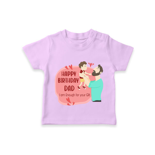 Special Baby Gift for Dad's Birthday | Personalized Infant T-Shirt - LILAC - 0-5 Months Old (Chest 17")
