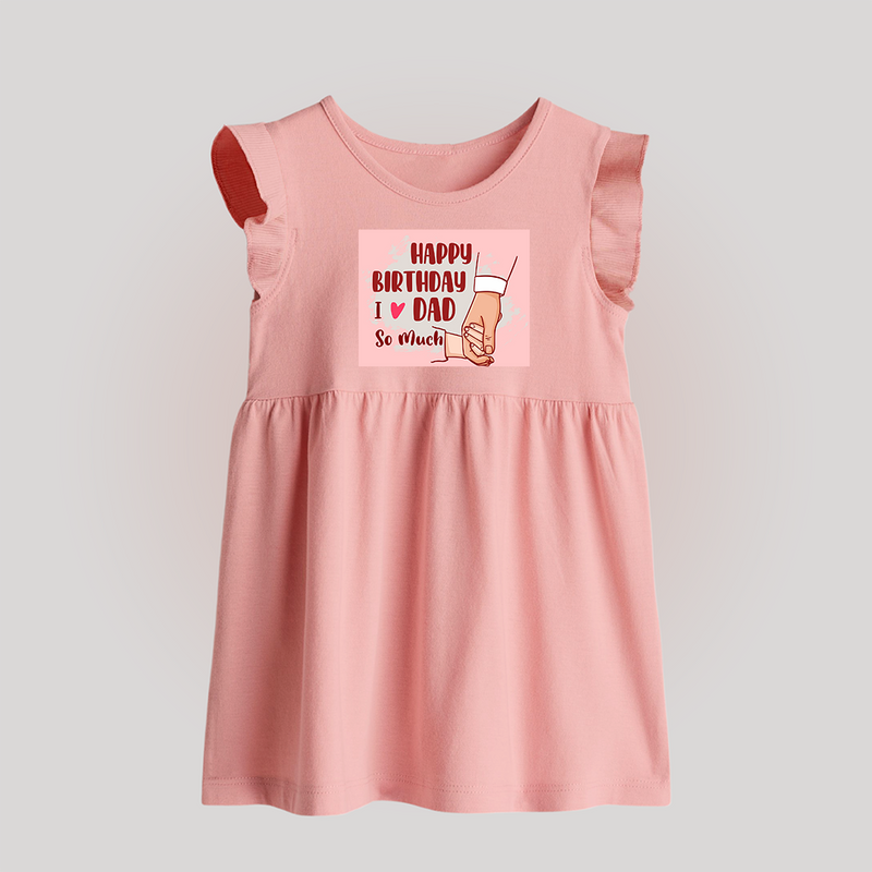 "Celebrate With Love - Baby Frock For DadÕs Birthday Bash" - BABY PINK - 0 - 3 Months Old (Chest 17")