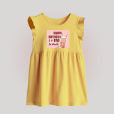 "Celebrate With Love - Baby Frock For DadÕs Birthday Bash" - YELLOW - 0 - 3 Months Old (Chest 17")