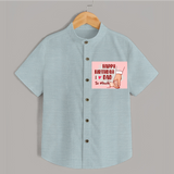 "Celebrate With Love - Shirt For DadÕs Birthday Bash" - ARCTIC BLUE - 0 - 6 Months Old (Chest 23")