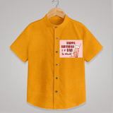 "Celebrate With Love - Shirt For DadÕs Birthday Bash" - CHROME YELLOW - 0 - 6 Months Old (Chest 23")