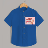 "Celebrate With Love - Shirt For DadÕs Birthday Bash" - COBALT BLUE - 0 - 6 Months Old (Chest 23")