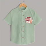 Baby's First Wish for Dad | Happy Birthday Shirt | Adorable Baby Shirt Outfit - MINT GREEN - 0 - 6 Months Old (Chest 23")