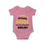 BabyÕs First Wish for Dad | Happy Birthday Romper/Onesie | Name Print Available - ONION - 0 - 3 Months Old (Chest 16")