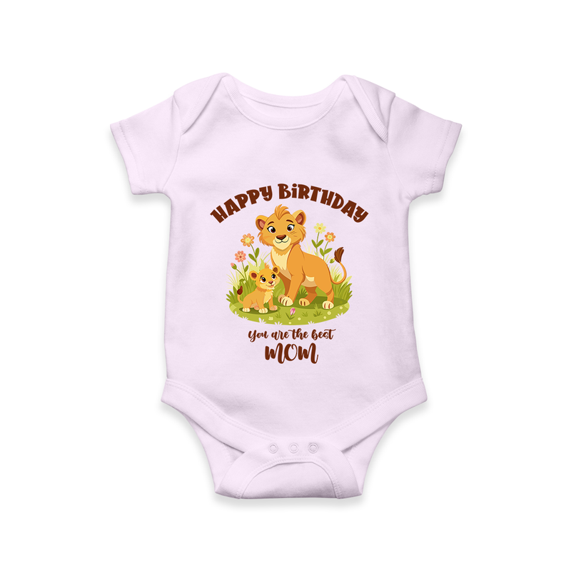 "The Perfect Birthday Gift For Mom - BabyÕs Cute Celebration Romper" - LILAC - 0 - 3 Months Old (Chest 16")