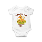 "The Perfect Birthday Gift For Mom - BabyÕs Cute Celebration Romper" - WHITE - 0 - 3 Months Old (Chest 16")