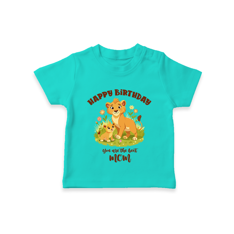 "The Perfect Birthday Gift For Mom - Kids Cute Celebration T-Shirt" - TEAL - 0-5 Months Old (Chest 17")