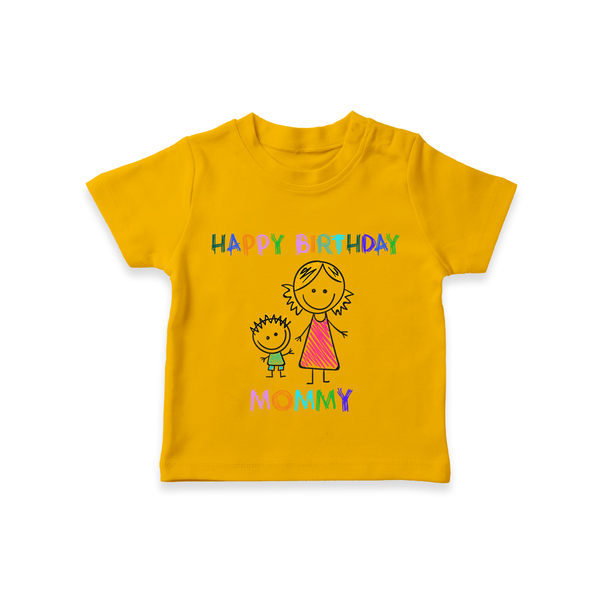 Celebrate Mom's Birthday with Baby T-Shirt | Cute & Comfy T-Shirt - CHROME YELLOW - 0-5 Months Old (Chest 17")