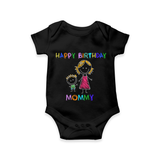 Celebrate MomÕs Birthday with Baby Romper/Bodysuit | Cute & Comfy Onesie - BLACK - 0 - 3 Months Old (Chest 16")