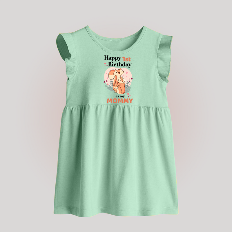 Baby Frock for Mom's Birthday | Adorable Baby Frock Outfit - MINT GREEN - 0 - 3 Months Old (Chest 17")