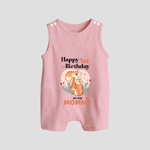 "Happy 1st Birthday As Mommy - The Perfect Baby Romper Suit For Special Memories" - BABY PINK - 0 - 5 Months Old (Chest 18")