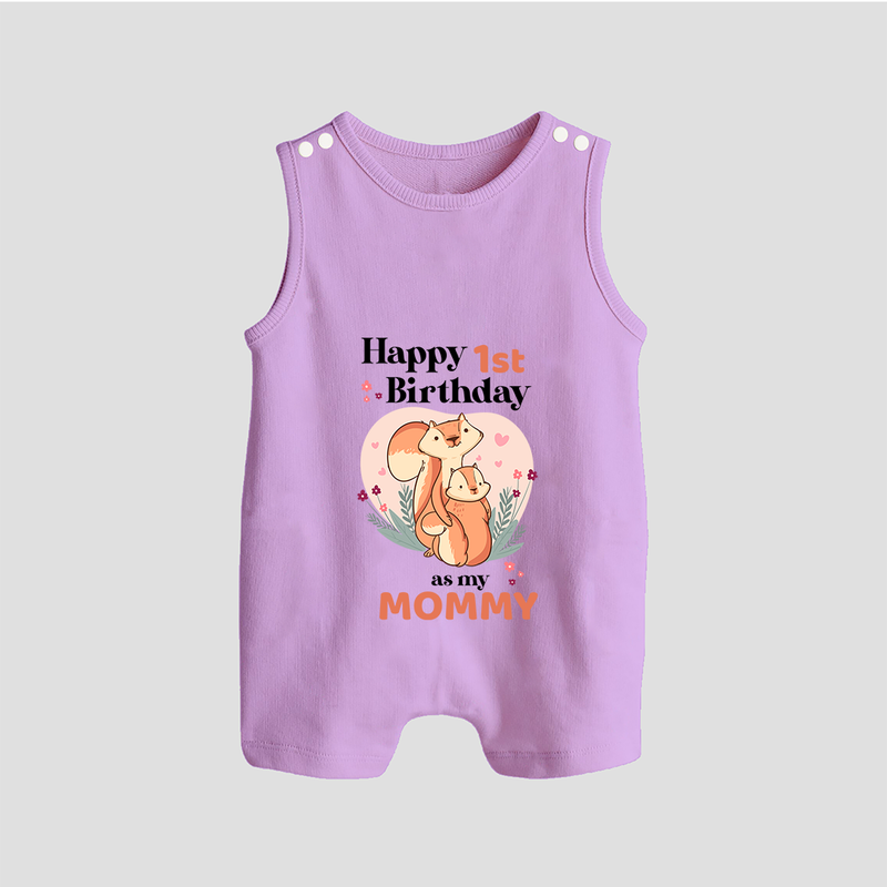 "Happy 1st Birthday As Mommy - The Perfect Baby Romper Suit For Special Memories" - LILAC - 0 - 5 Months Old (Chest 18")