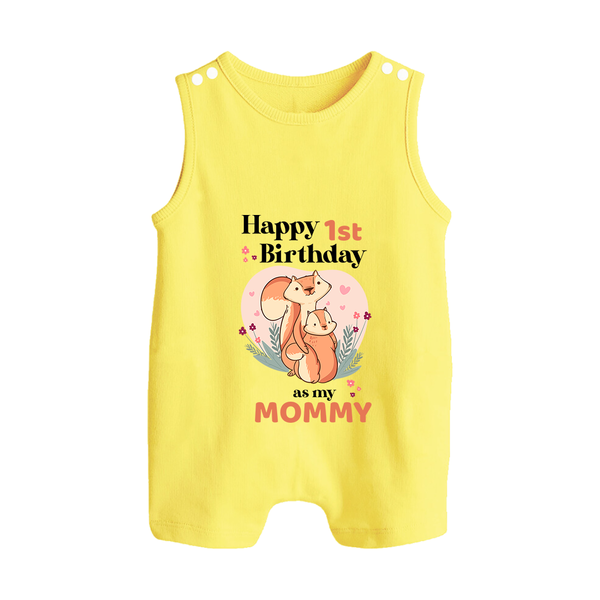 Romper/Sleeveless Romper for Mom's Birthday | Adorable Baby Romper/Sleeveless Romper Outfit - PASTEL YELLOW - 0 - 5 Months Old (Chest 18")