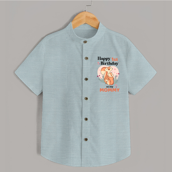 Shirt for Mom's Birthday | Adorable Baby Shirt Outfit - ARCTIC BLUE - 0 - 6 Months Old (Chest 23")